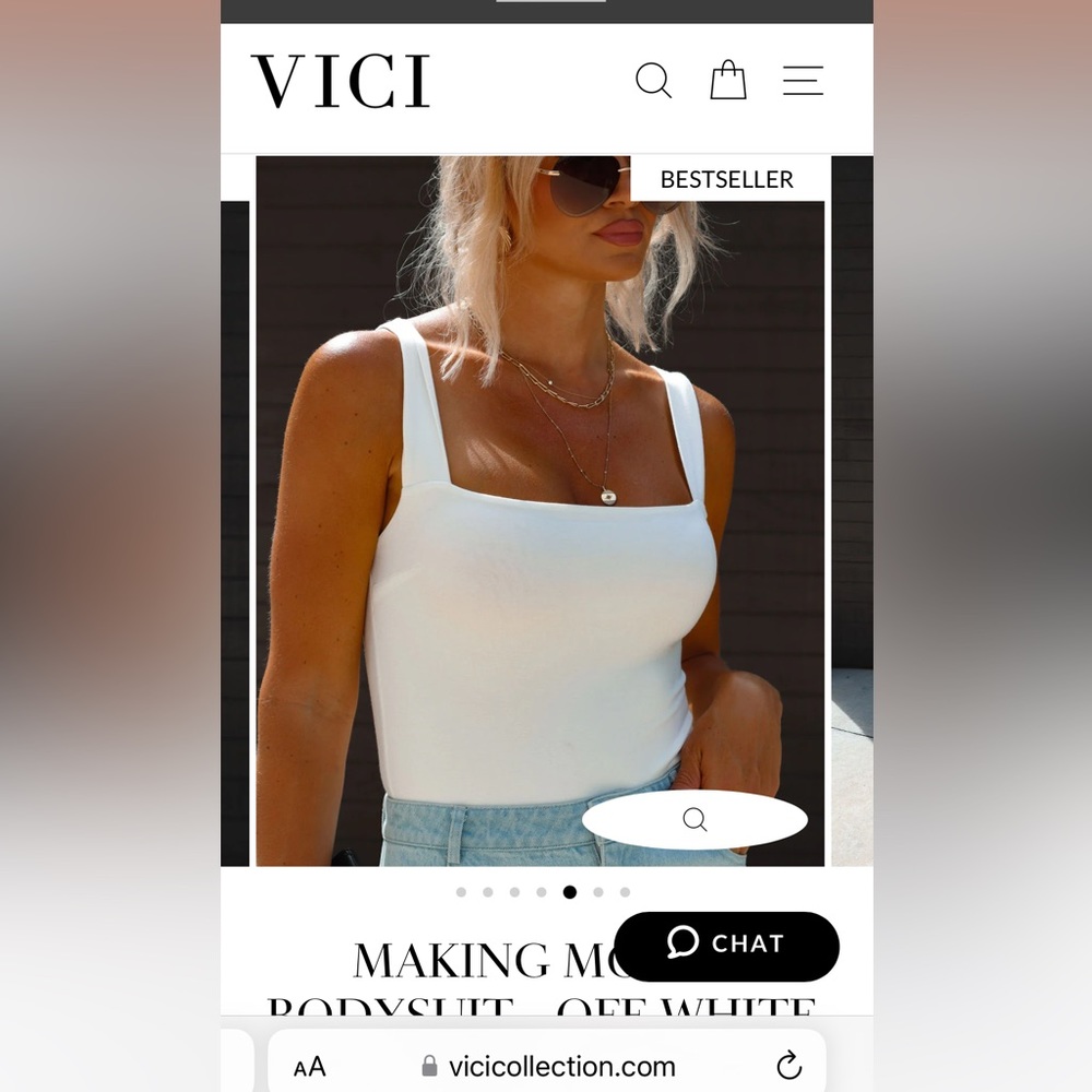 Vici white bodysuit